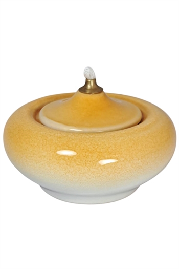 OIL LAMP CERAMIC ORANGE - 10 CM