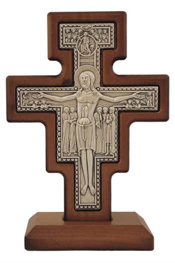 CROSS WITH BASE - SAN DAMIANO 9CM