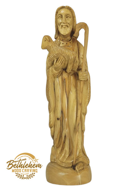 OLIVE WOOD CHRIST THE SHEPHERD