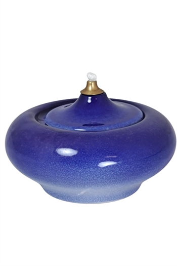 OIL LAMP CERAMIC BLUE - 10 CM